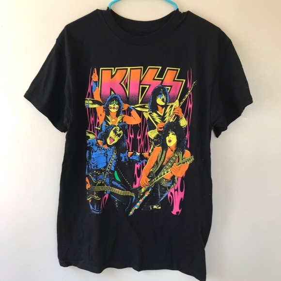 Kiss | Tops | Kiss Neon Graphic Tee 